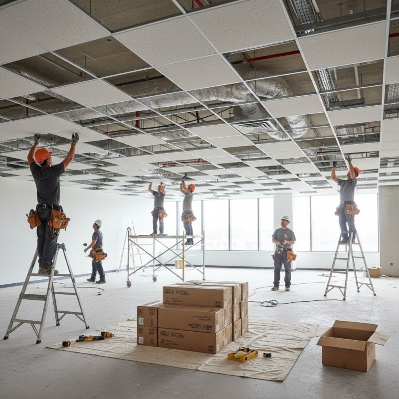Local Acoustic Ceiling Tile Installation pros at work