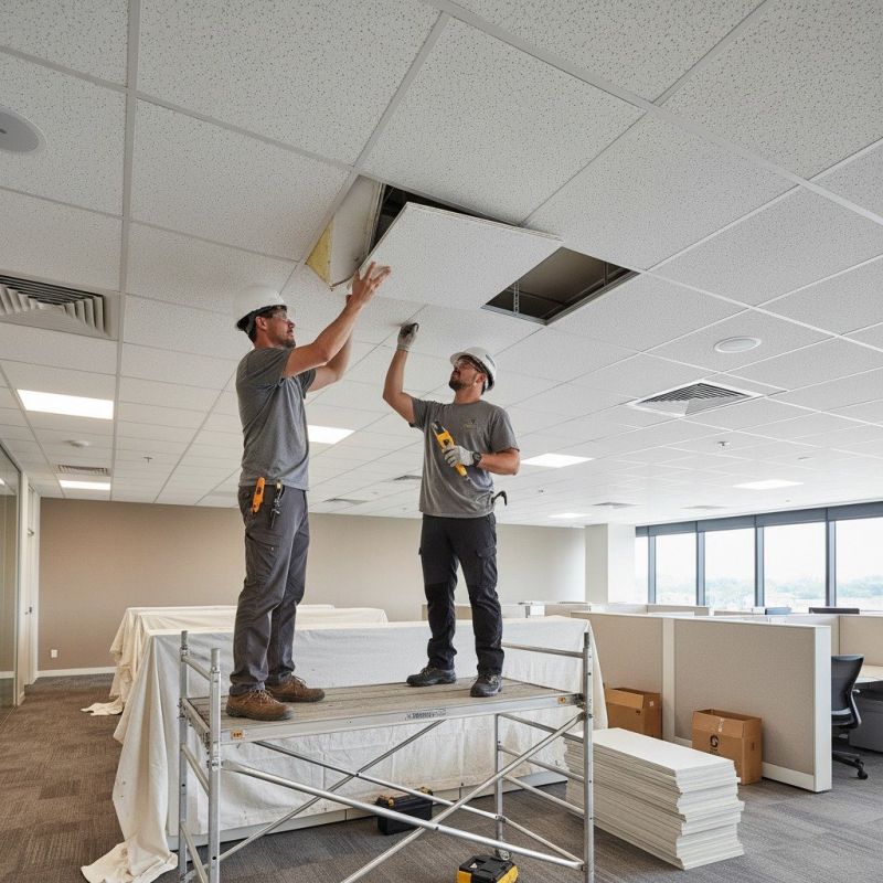 Acoustic Ceiling Tile Installation