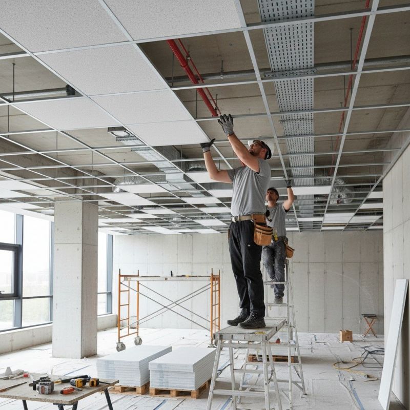 Acoustic Ceiling Tile Installation