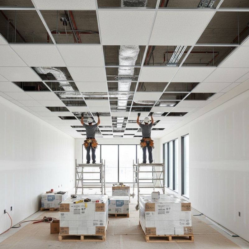 Acoustic Ceiling Tile Installation