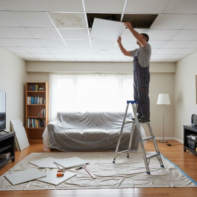 Acoustic Ceiling Tile Installation